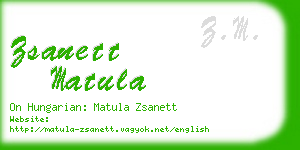 zsanett matula business card